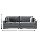 Living Sofá Miami Tecido Linho 170cm Cinza