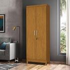 Livreiro 2 Portas E 5 Prateleiras Noce Pyke Shop Jm