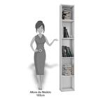 Livreiro 4 Prateleiras Janaina Branco 1189 Ajl Móveis