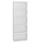 Livreiro 4 Prateleiras Luiza Branco 1190 Ajl Móveis