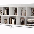 Livreiro Branco 100% Mdf Suspensa Com 10 Divisórias Potente