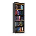 Livreiro Com 5 Nichos Trindade Preto Acetinado Cinamomo