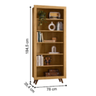 Livreiro Com 6 Prateleiras Dijon Freijó