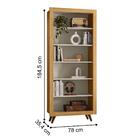 Livreiro Com 6 Prateleiras Dijon Freijó Off White Fosco