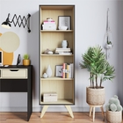 Livreiro Com Prateleiras Power Preto Tauari