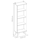 Livreiro Com Prateleiras Power Preto Tauari