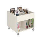 Livreiro Com Rodízios Helsinki 100% Mdf (livros Biblioteca)