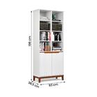 Livreiro Ej Flow 2 Portas 6 Prateleiras Com Pés Madeira