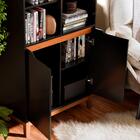 Livreiro Ej Flow 2 Portas 6 Prateleiras Com Pés Madeira