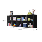 Livreiro Ely Organizador De Brinquedos Preto Mdf