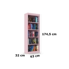 Livreiro Encanto Rosa - Patrimar Móveis