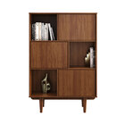 Livreiro Escritório Com Divisórias Funcional Madeira Castanho