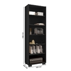 Livreiro Escritório Office Preto - Montanaris Decor