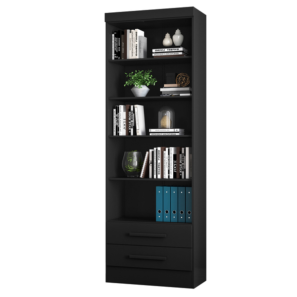 Livreiro Estante 2 Gavetas Belmont Q01 - Preto