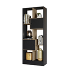 Livreiro Estante Com Nicho 2 Portas Dover Q01 - Carvalho Rúst