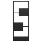 Livreiro Lispector Com Nichos 2 Portas Preto Bnn Decor