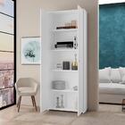 Livreiro Multiuso 2 Portas 5 Nichos Branco Chade Bela Casa