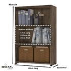 Livreiro Multiuso 2 Prateleiras Castanho Faroé Brienza