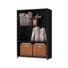 Livreiro Multiuso 2 Prateleiras Preto Faroé Casa Mobilia