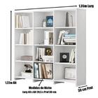 Livreiro Multiuso 9 Prateleiras Trinidad Branco Casa Mobilia