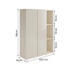 Livreiro Multiuso Alto 2 Portas 4 Prateleiras Com Nicho Oslo