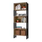 Livreiro Multiuso Com Nicho Preto Fosco/carvalho Kit Com 2 -