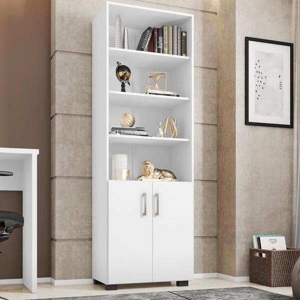 Livreiro Multiuso Com Portas Samara Branco