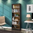 Livreiro Multiuso Linus Preto Fosco/carvalho Toque Rústico -