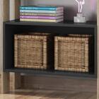 Livreiro Multiuso Nicho Carvalho/preto Fosco Kit 3 - Ddecor