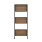 Livreiro Nampa Preto Fosco Carvalho Rustico