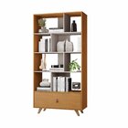 Livreiro Office 1 Gaveta Giga  Cinamomo/off White