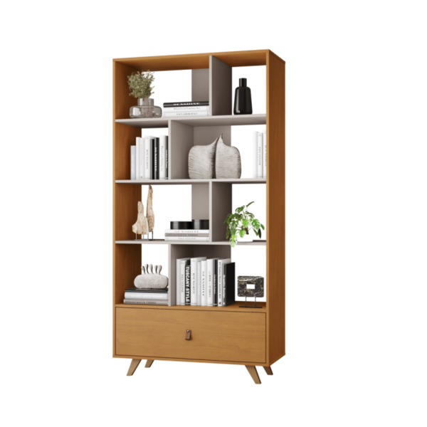 Livreiro Office Giga Candian Jcm Movelaria Cinamomo-off White