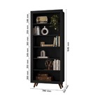 Livreiro Retro Lobato 184 X 78 - Édecasamóveis - 0009-37-preto