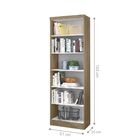 Livreiro Spring Carvalho Rustico Branco