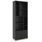 Livreiro Taurus Sala Escritório Com 2 Portas E Nichos