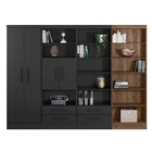 Livreiros Com Multiuso E 4 Gavetas Timoth Preto Ébano