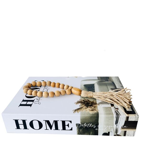 Livro Caixa Decorativo E Colar Enfeite De Mesa Japamala