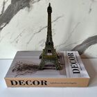 Livro De Papelão Decorativo E Enfeite De Metal Torre Paris