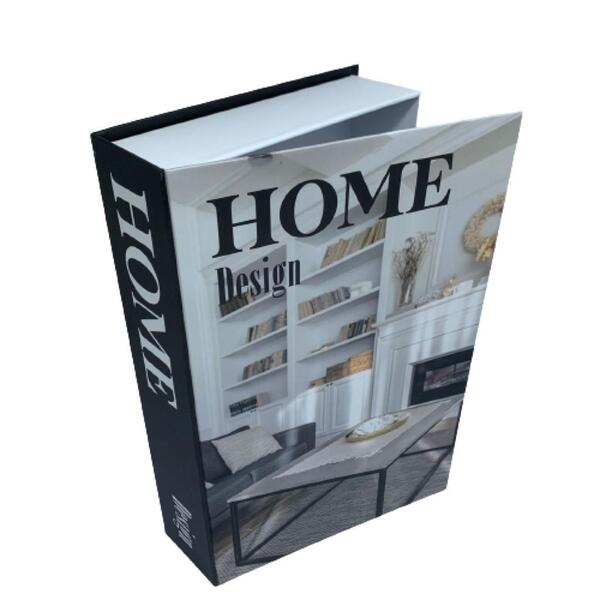 Livro De Papelão Decorativo Estampa 'home' Na Cor Preta