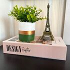 Livro De Papelão, Vaso Artesanal E Enfeite Torre Eiffel