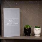Livro Decorativo De Papel "gray Destination Cinza" 27x17x5 Cm