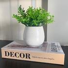 Livro Decorativo 'decor' E Vaso Granilite De Cerâmica