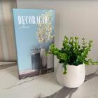 Livro Decorativo 'decoração' E Vaso Granilite De Cerâmica