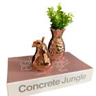 Livro Decorativo, Vaso Abacaxi Rose Gold E Pera De Cerâmica