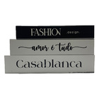 Livro Enfeite Porta Objetos 3 Caixas Organizadoras Paris- Dec