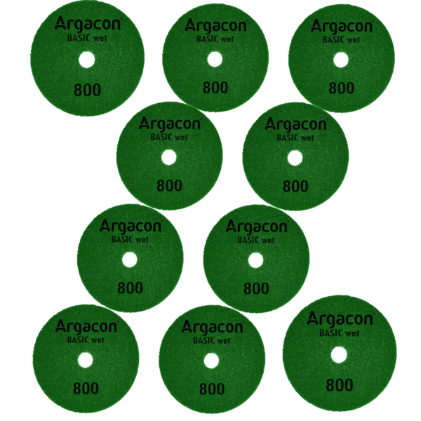 Lixa Diamantada Flexível Brilho Dágua Grão 800 Argacon Kit 10