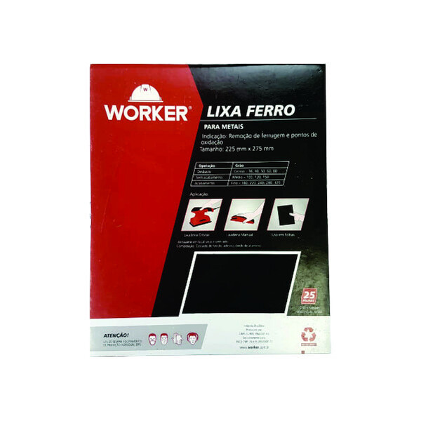 Lixa Para Ferro Grão 120 - 225x275mm Worker