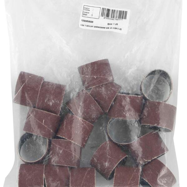 Lixa Tubular 50x50 Mm Grão 80 Jogo Com 20 Peças Vonder