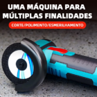 Lixadeira Esmerilhadeira Sem Fio Portátil Recarregável Com 2