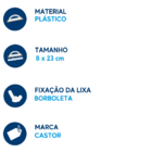 Lixadeira Manual Plástica 8 X 21 Cm Castor